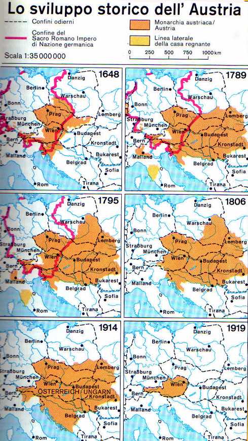 Storia dei confini dell'Austria