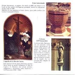 Il fonte battesimale, la Colonna dell'Immacolata, la Cappella di Santa Rita da Cascia - Clicca per ingrandire